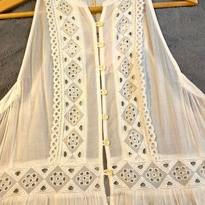 Free People Tunic with Crochet Detail XS